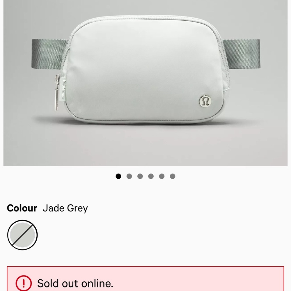 Lululemon Jade Gray Everywhere Belt Bag